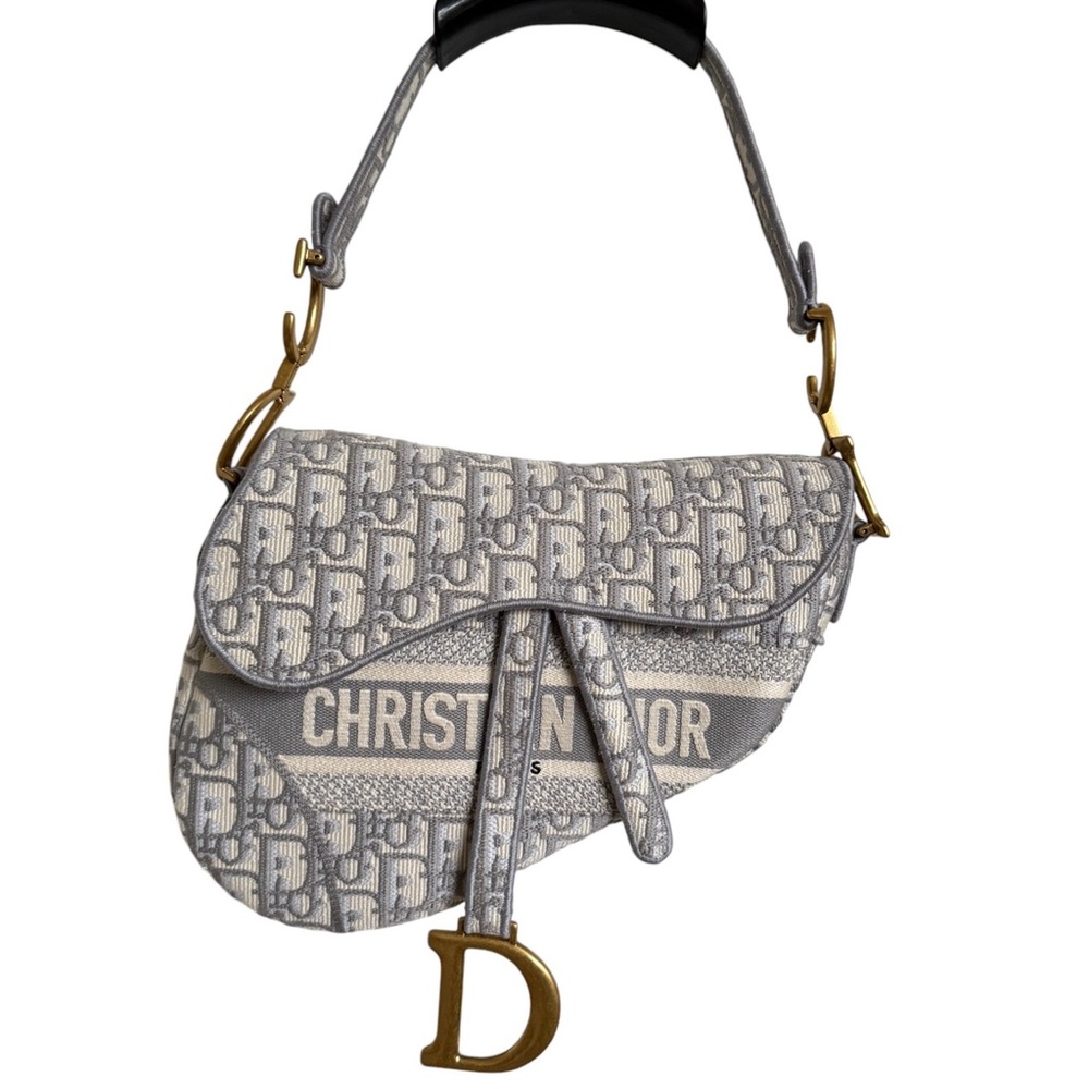 Dior Saddle Bag with Gery Dior Oblique Embroidery - Picture 2 of 10